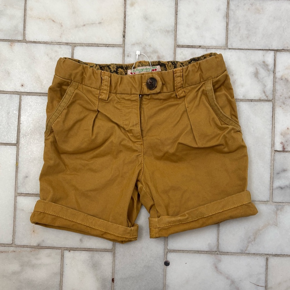Bonpoint Mustard Yellow Cotton Shorts